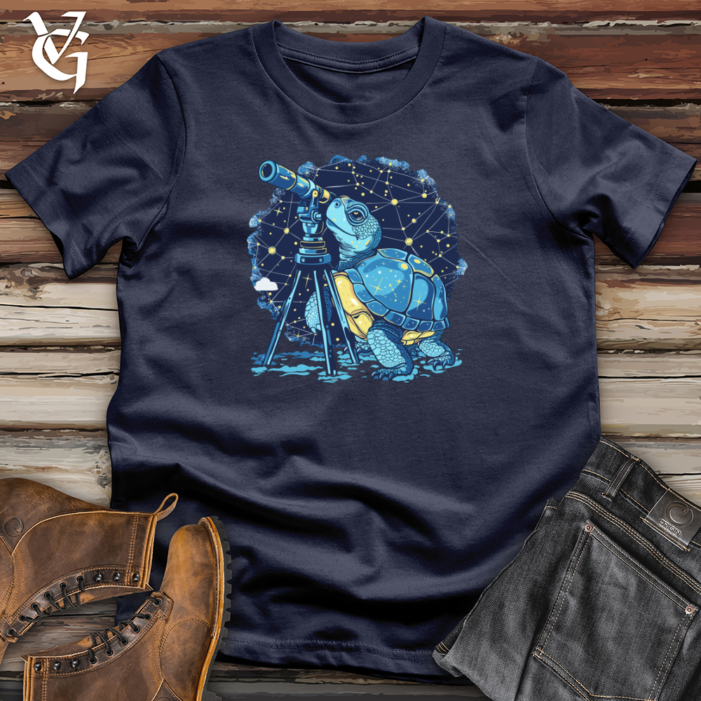 Viking Goods Stargazing Turtle Astronomer Softstyle Tee Navy / L