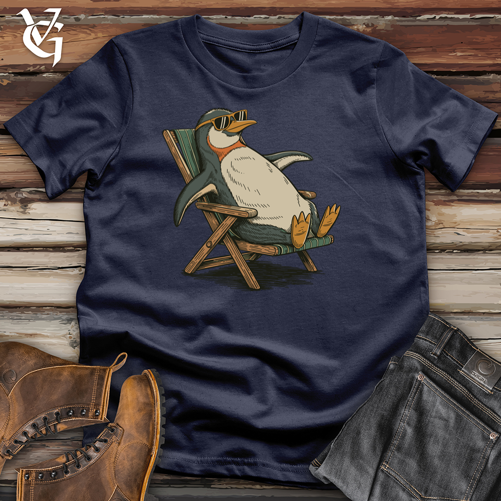 Viking Goods Tanning Penguin Tee Navy / L