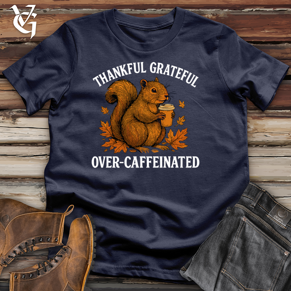 Viking Goods Thankful Grateful Squirrel Softstyle Tee Navy / L