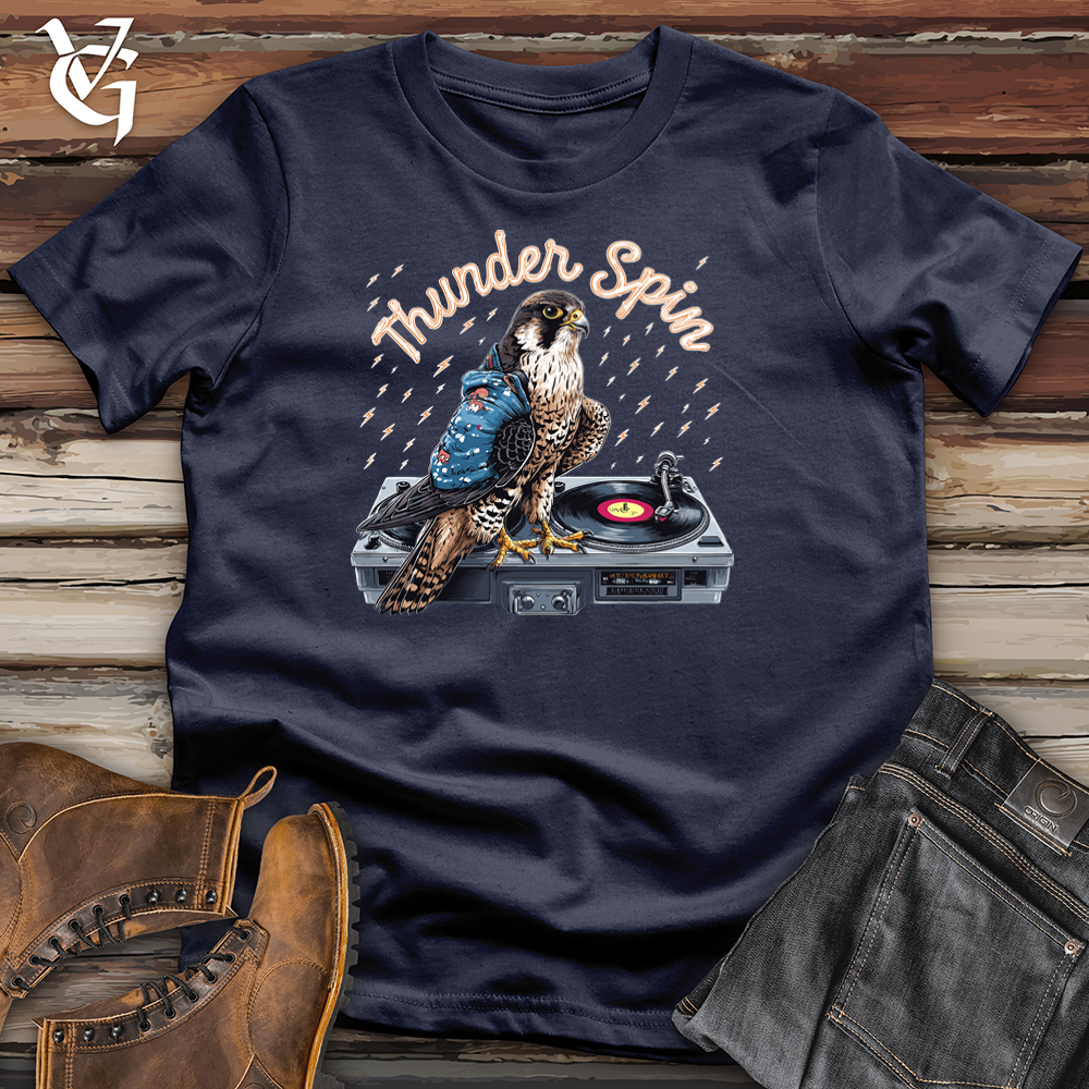 Viking Goods Thunder Spin Falcon Softstyle Tee Navy / L