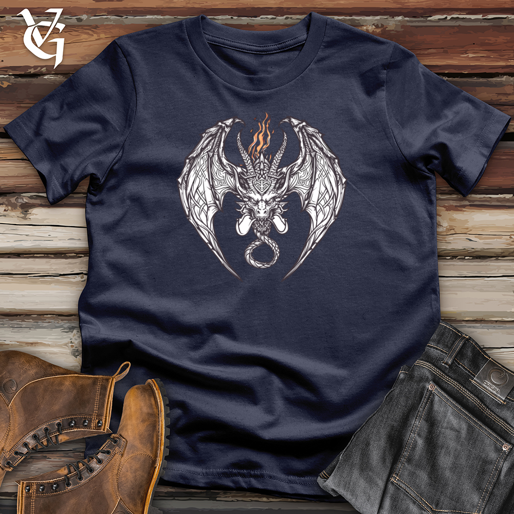 Viking Goods Tribal Dragon Inferno Softstyle Tee Black / L