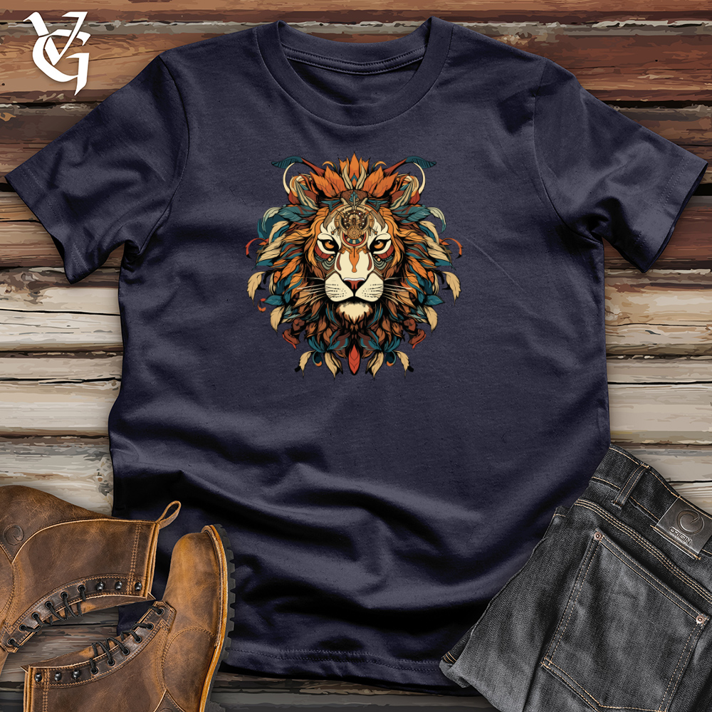 Viking Goods Tribal Lion Majesty Cotton Tee Navy / L