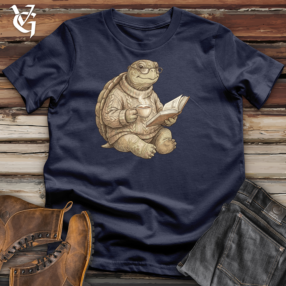 Viking Goods Turtle Reader Tee Navy / L