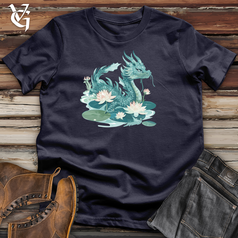 Viking Goods Water Dragon Serenity Cotton Tee Navy / L