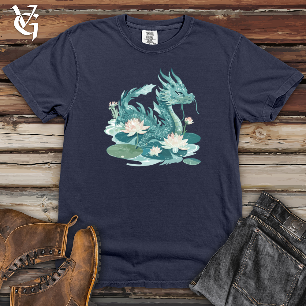 Viking Goods Water Dragon Serenity Heavy Cotton Comfort Colors Tee Navy / L