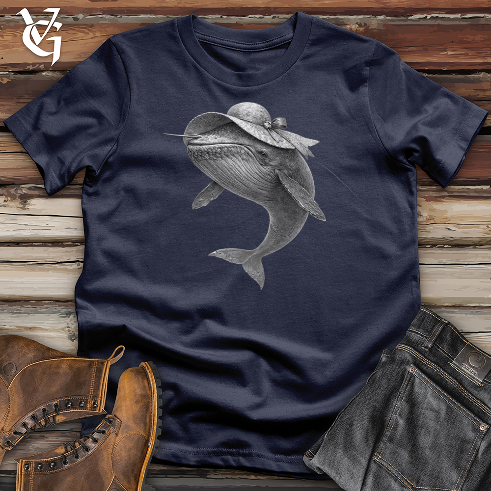 Viking Goods Whale in a Sun Hat Tee Navy / L
