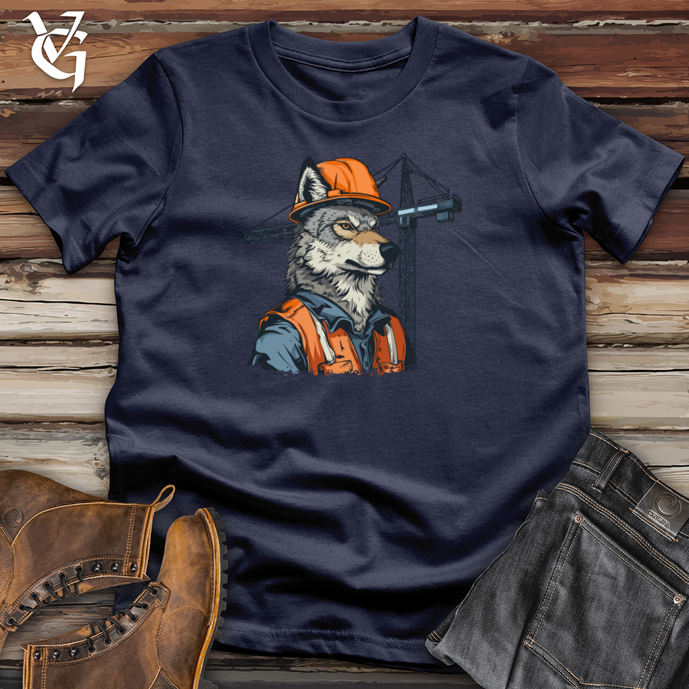 Viking Goods Wolf Construction Chief Softstyle Tee Navy / L