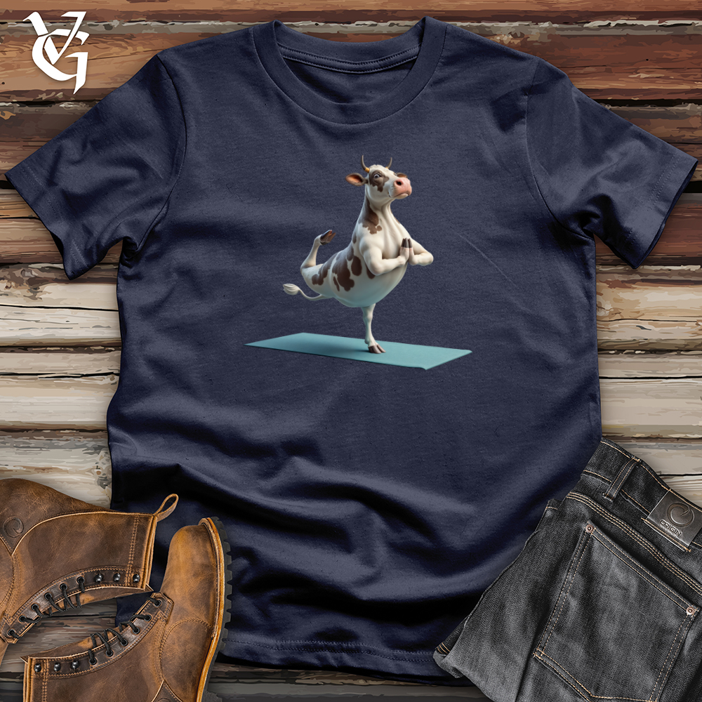 Viking Goods Yoga Cow Softstyle Tee Navy / L