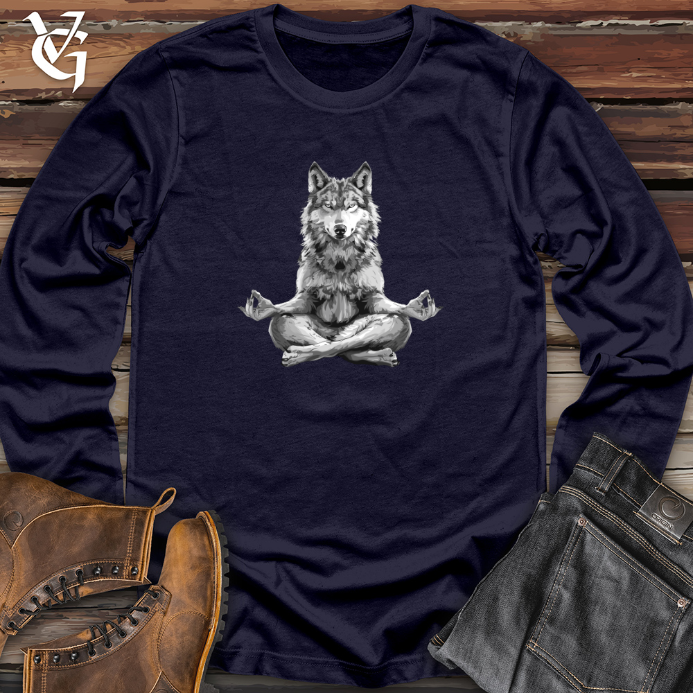 Viking Goods Zen Wolf Calm Long Sleeve Navy / L