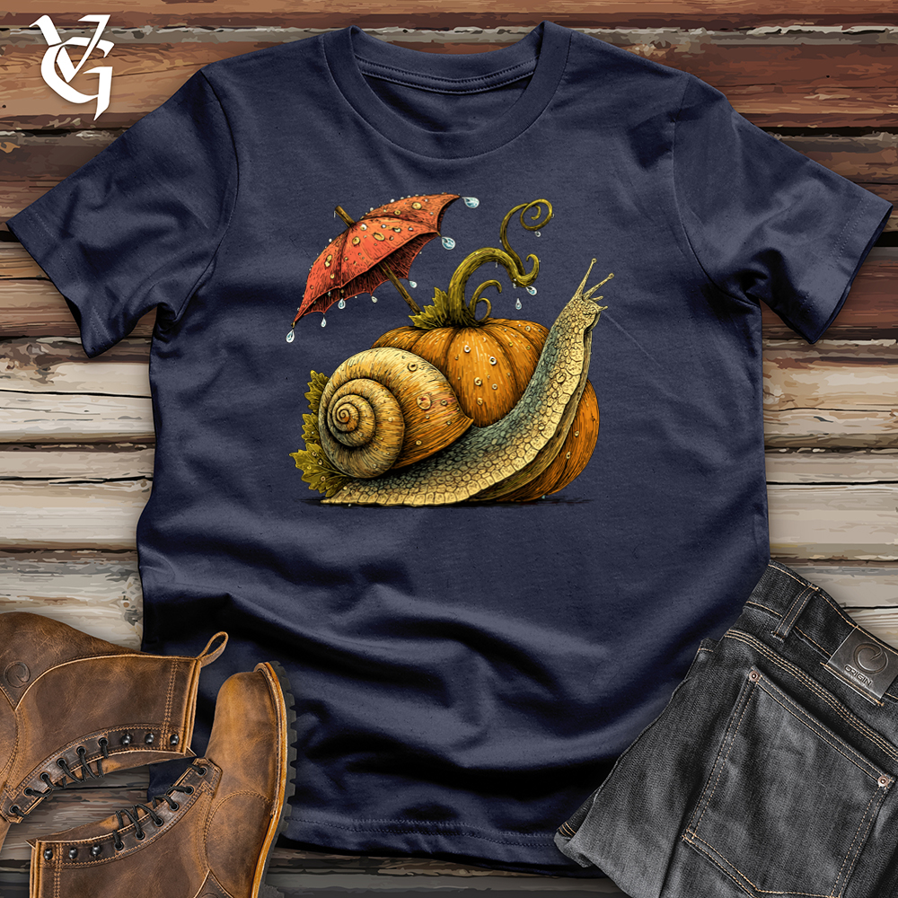 Viking Goods Autumn Snail Umbrella Softstyle Tee Navy / S
