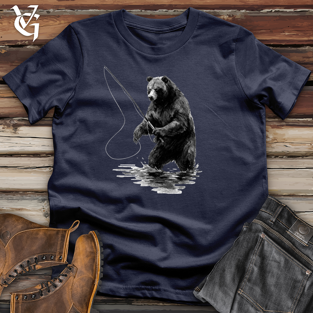 Viking Goods Bear Fishing Softstyle Tee Navy / S