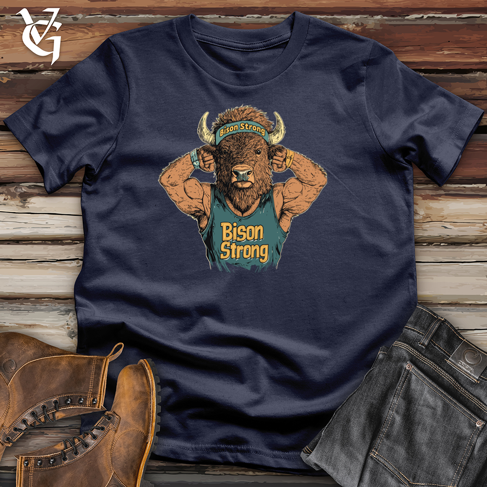 Viking Goods Bison Strong Softstyle Tee Navy / S