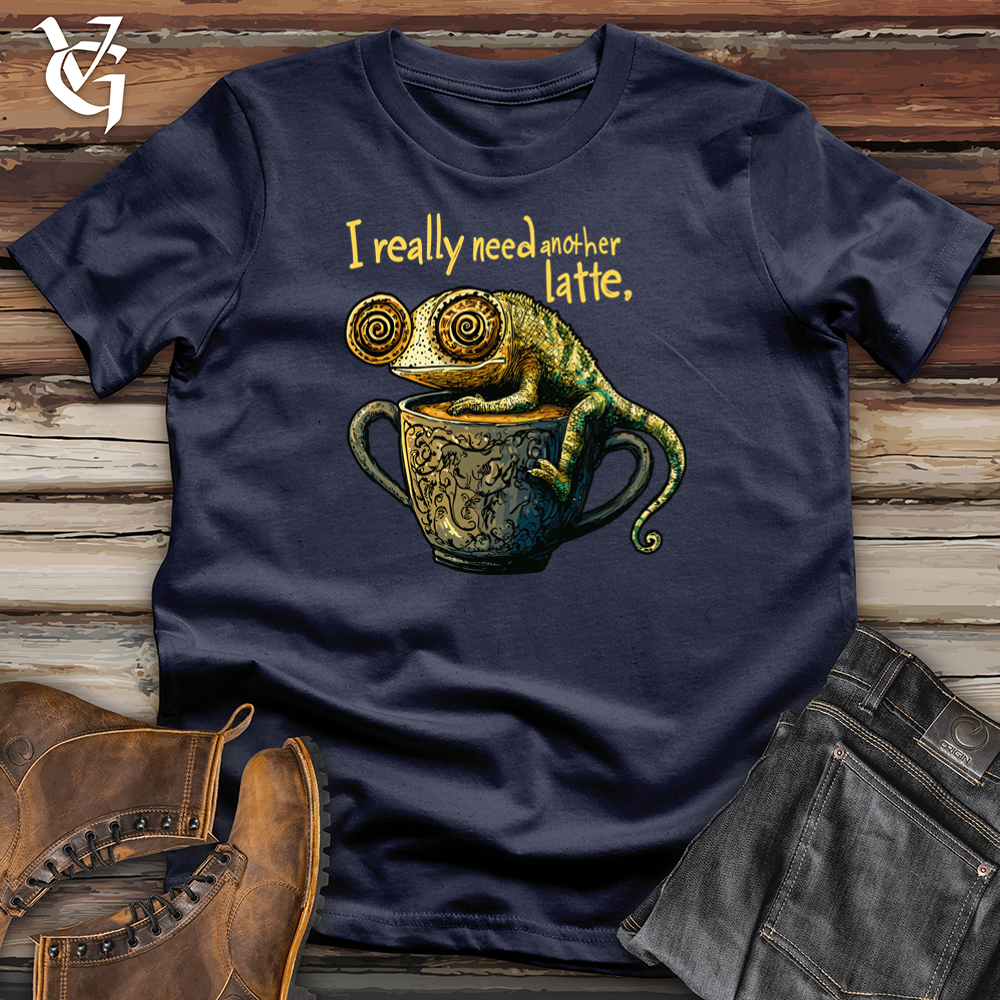 Viking Goods Chameleon Latte Softstyle Tee Navy / S