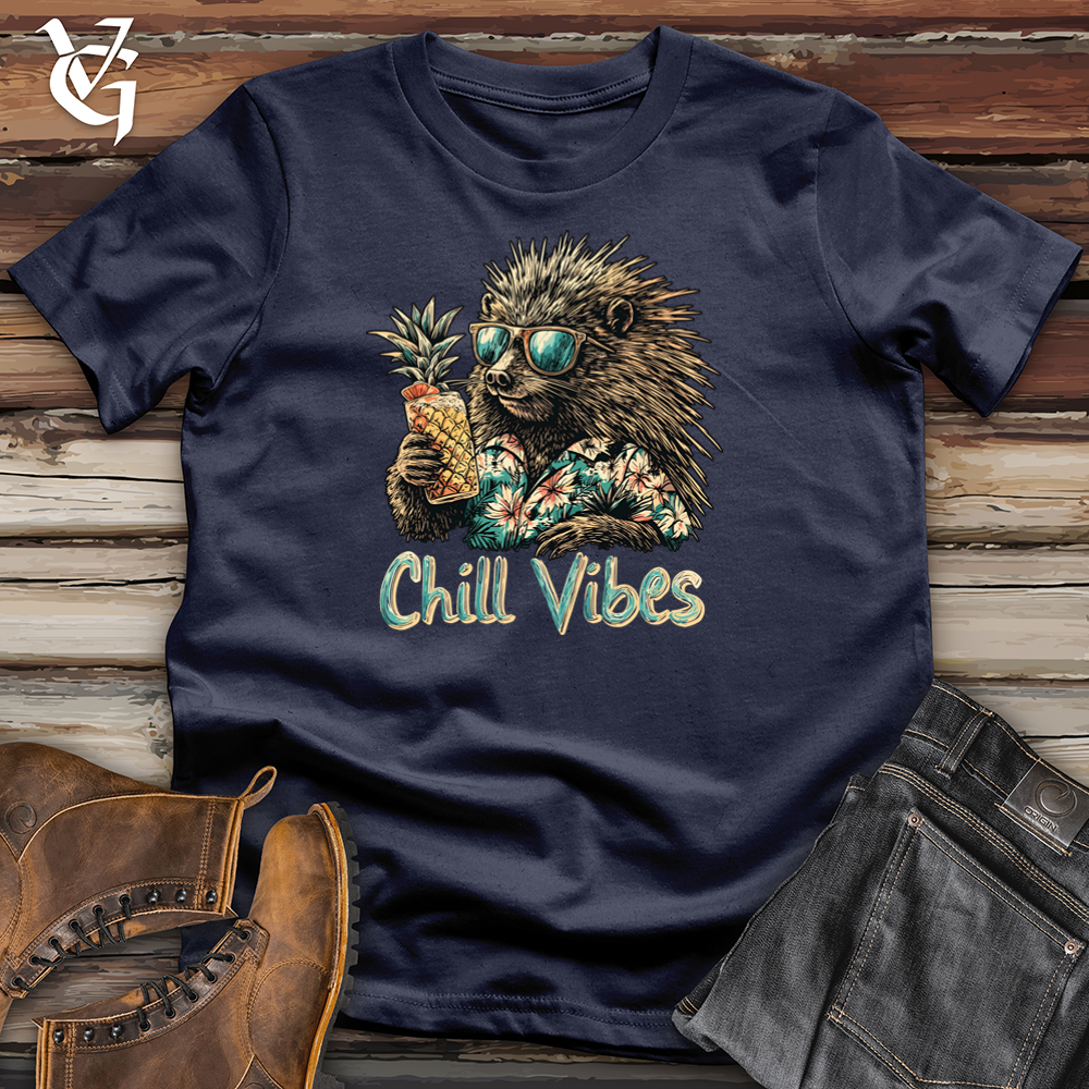Viking Goods Chill Vibes Hedgehog Softstyle Tee Navy / S