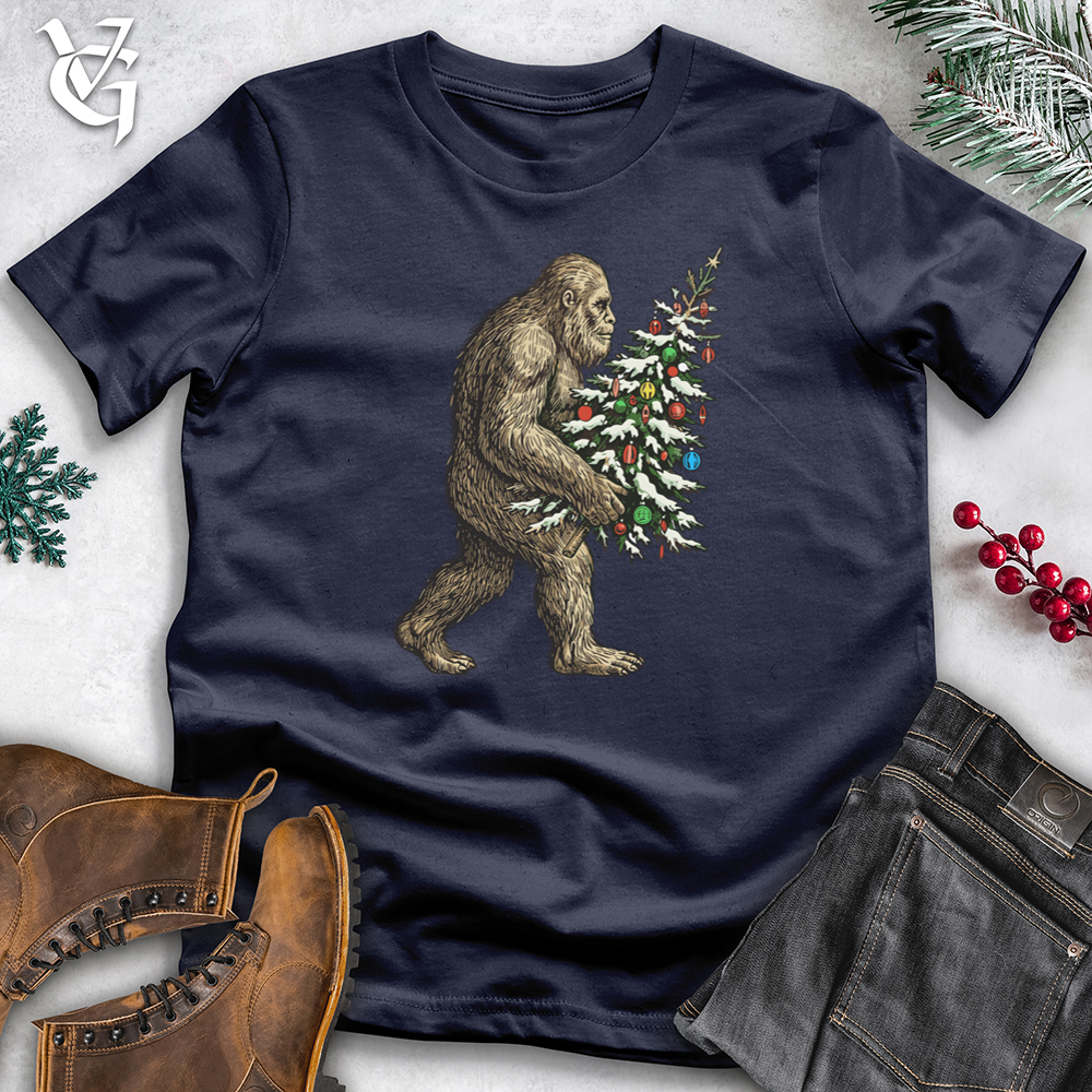 Viking Goods Christmas Bigfoot Softstyle Tee Navy / S