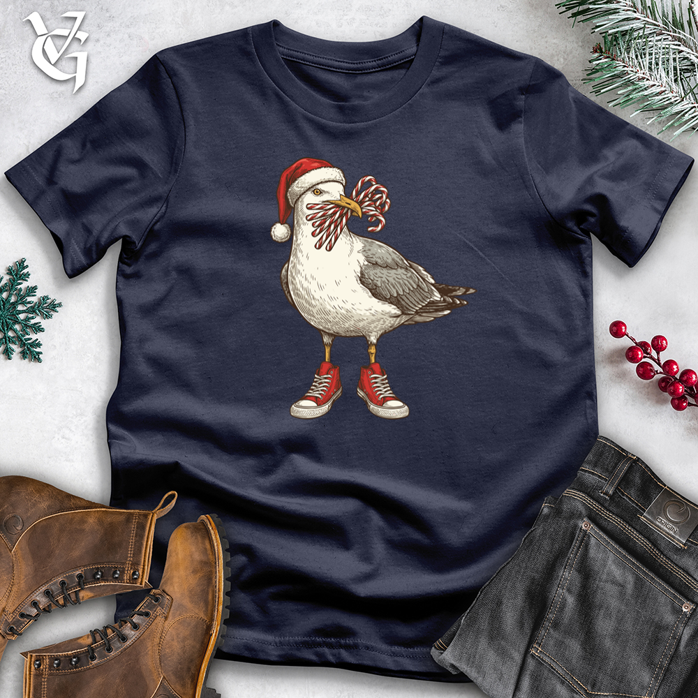 Viking Goods Christmas Seagull Softstyle Tee Navy / S