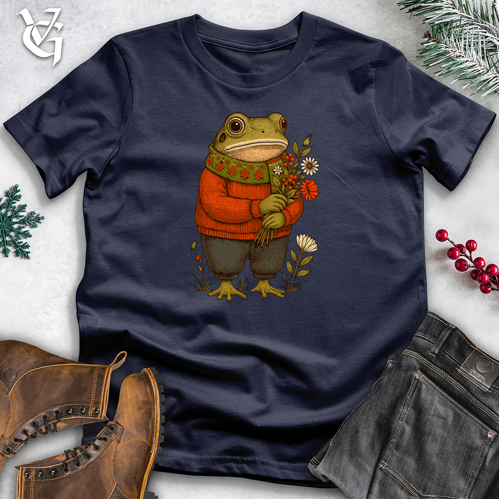 Viking Goods Christmas Toad Frog Softstyle Tee Navy / S