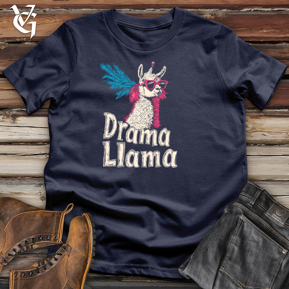 Viking Goods Drama Llama Softstyle Tee Navy / S