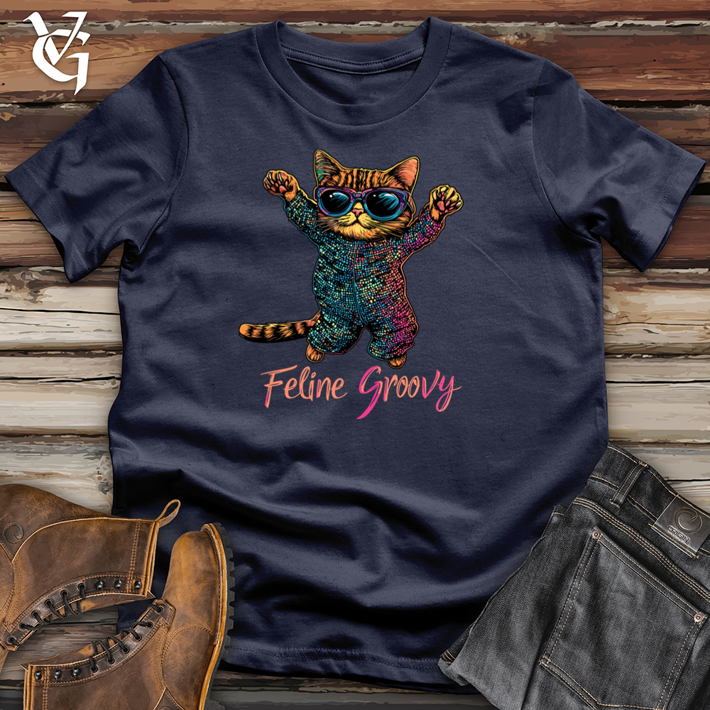 Viking Goods Feline Groovy Softstyle Tee Navy / S