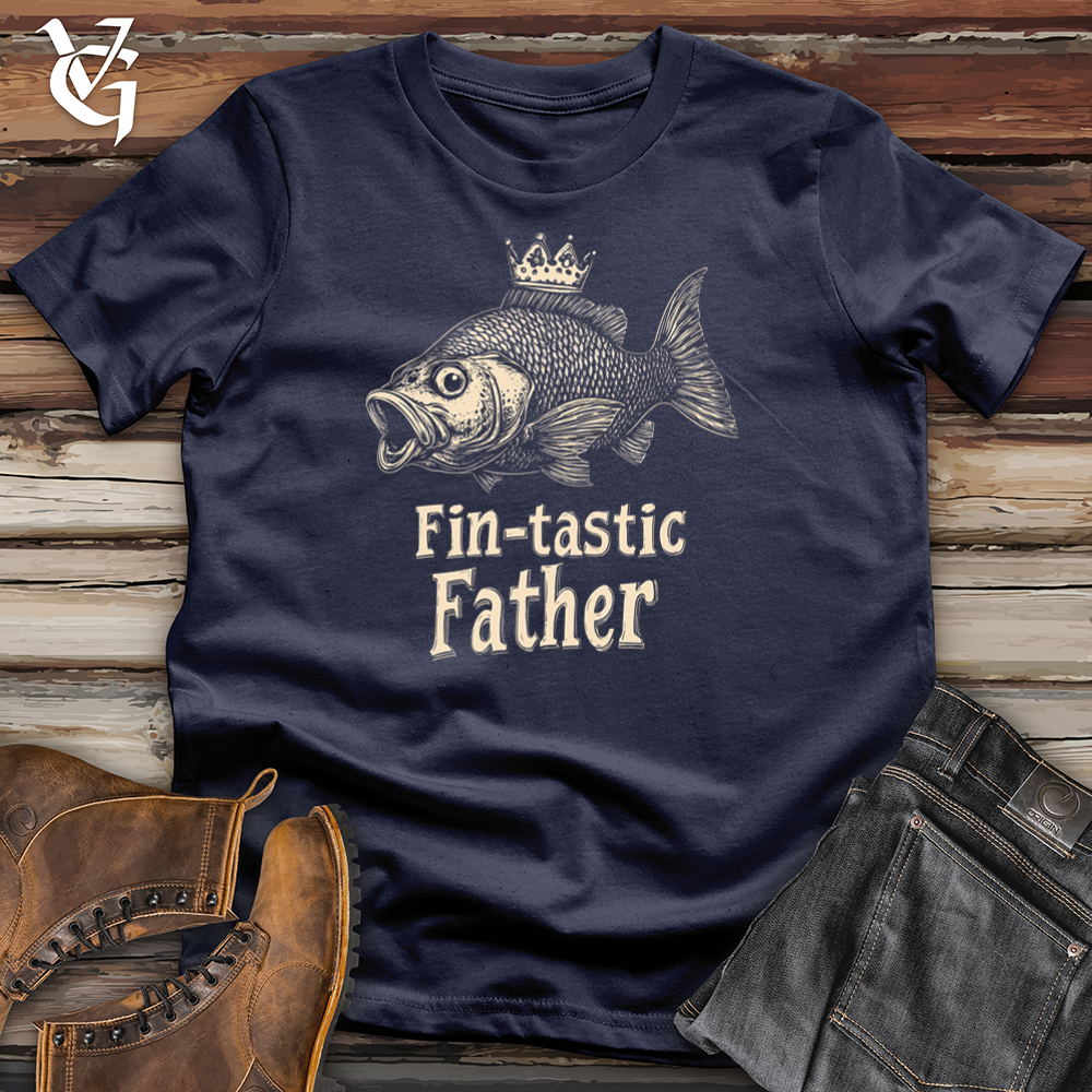 Viking Goods Fin Tastic Father Softstyle Tee Navy / S