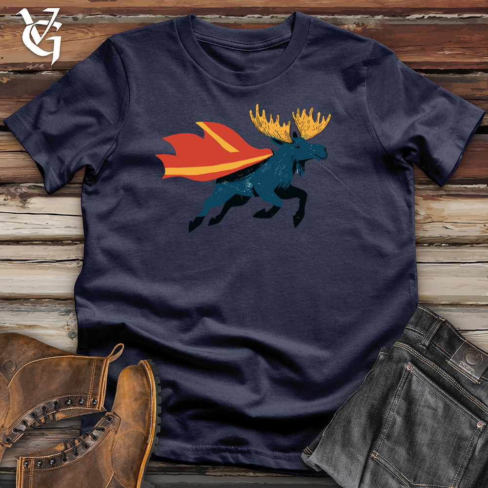 Viking Goods Flying Moose Softstyle Tee Navy / S