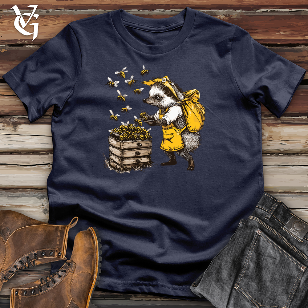 Viking Goods Hedgehog and Honey Bee Softstyle Tee Navy / S