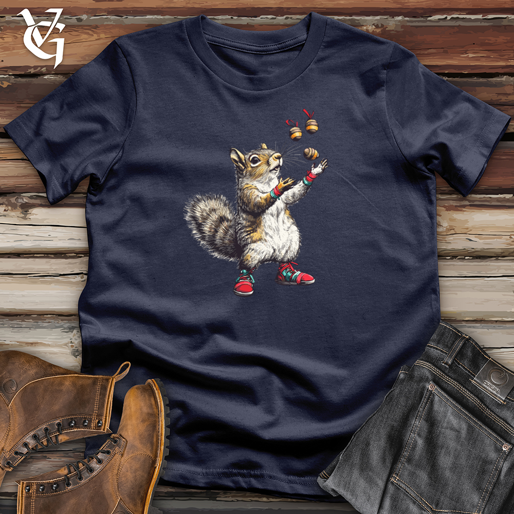 Viking Goods Juggling Squirrel  Softstyle Tee Navy / S