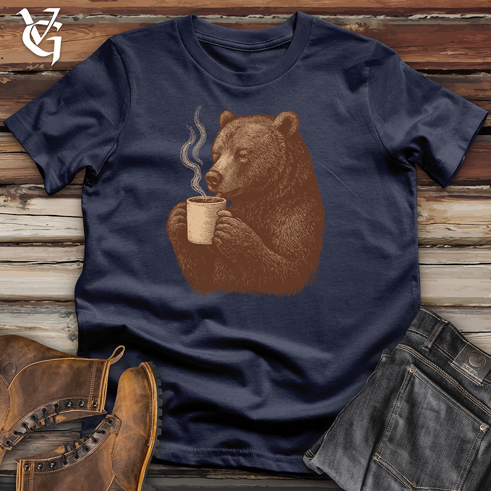 Viking Goods Latte Bear Softstyle Tee Navy / S