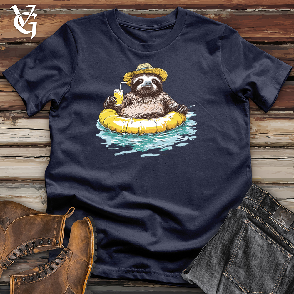 Viking Goods Lazy River Sloth Softstyle Tee Navy / S