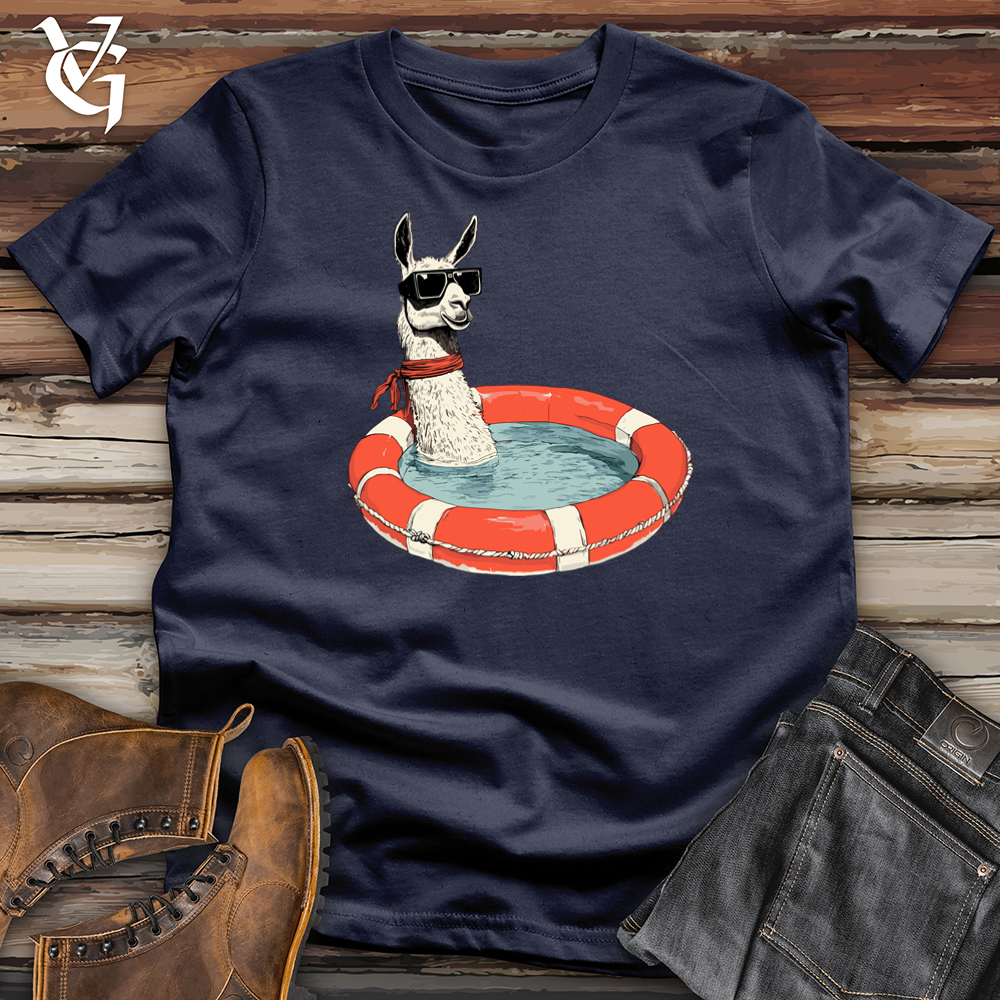 Viking Goods Llama Dressed as a Lifeguard Softstyle Tee Navy / S