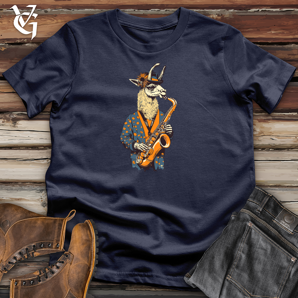 Viking Goods Llama Saxaphone Softstyle Tee Navy / S