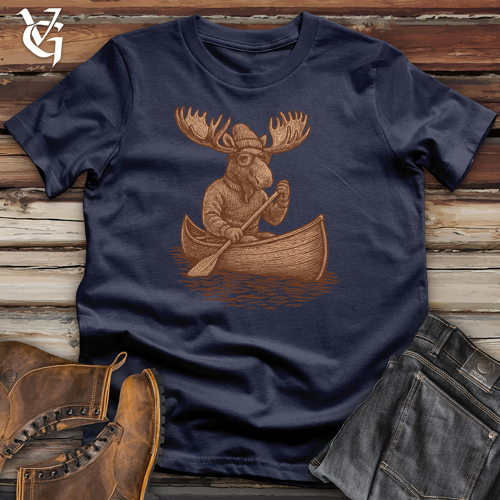 Viking Goods Moose Canoe Softstyle Tee Navy / S