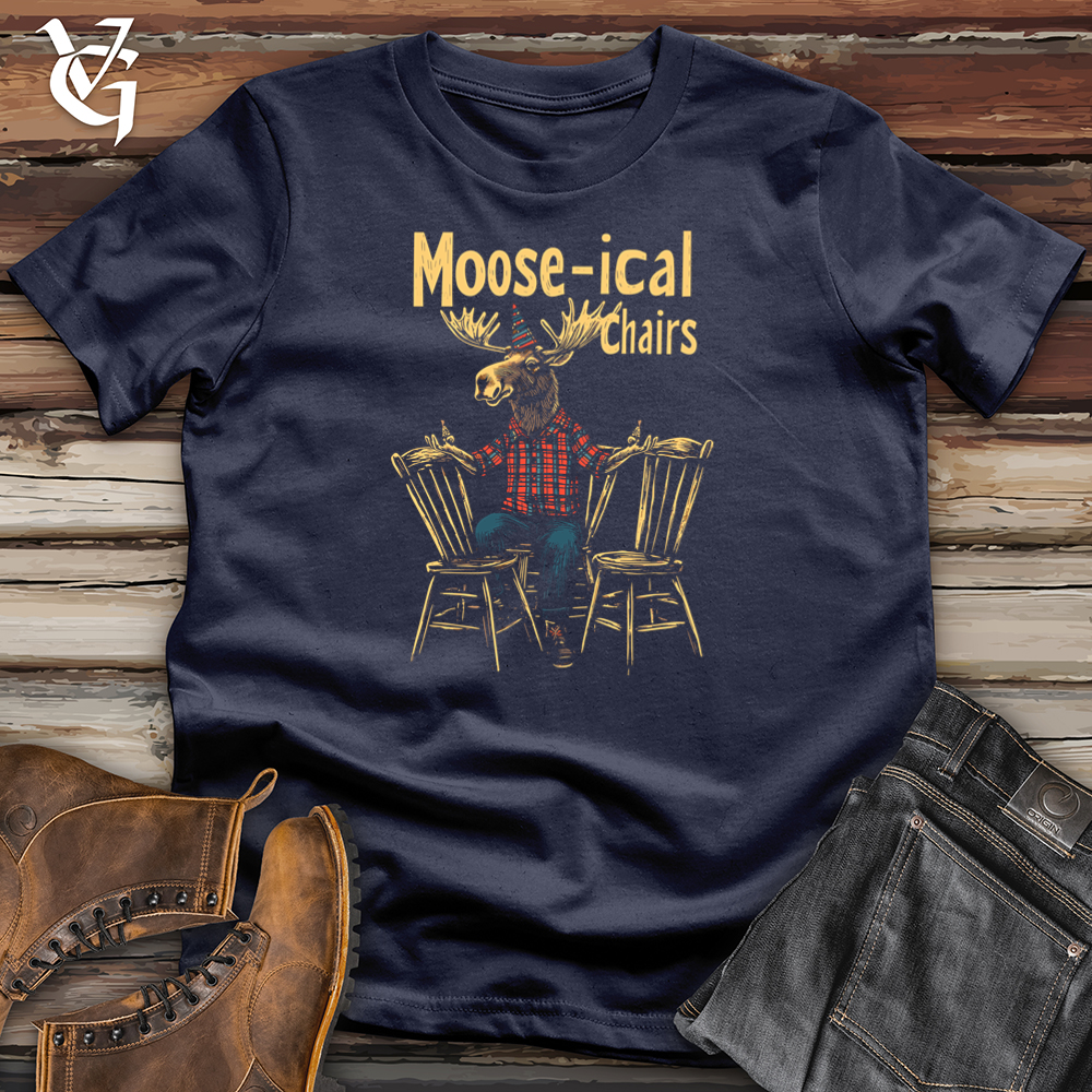 Viking Goods Moose-ical Chairs Softstyle Tee Navy / S