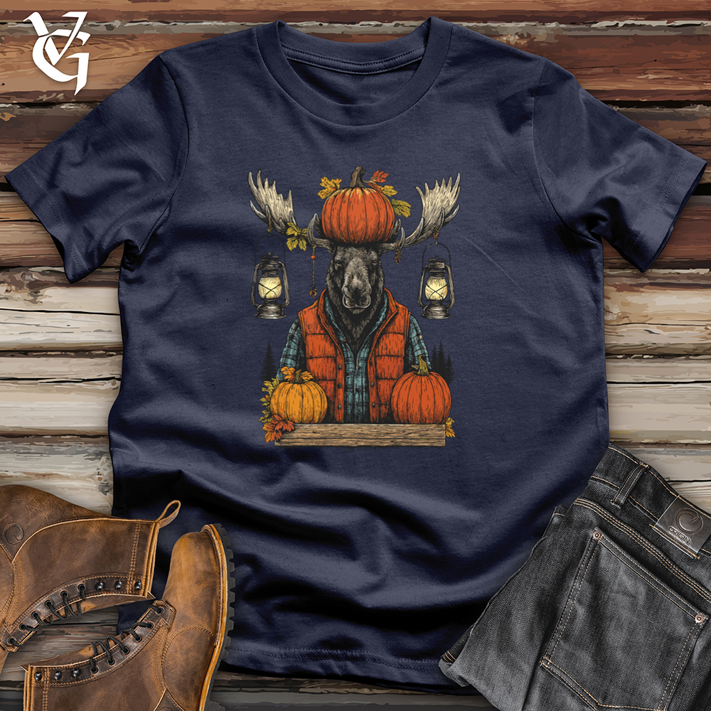 Viking Goods Moose With Lantern Softstyle Tee Navy / S