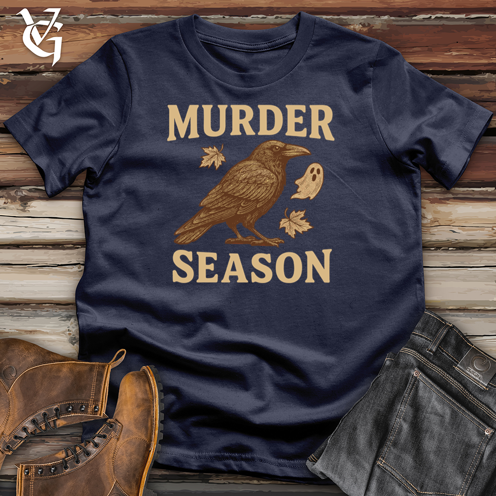 Viking Goods Murder Season Raven Ghost Softstyle Tee Navy / S