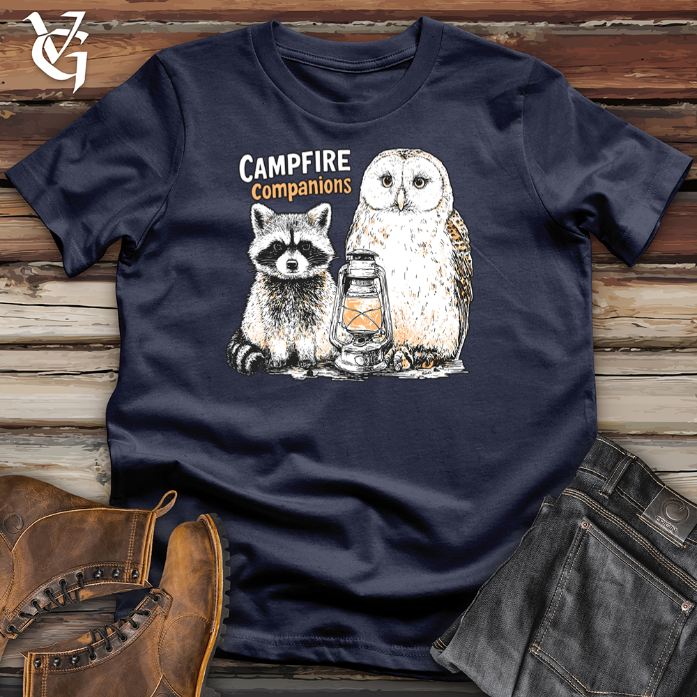 Viking Goods Owl Raccoon Campfire Companions Softstyle Tee Navy / S