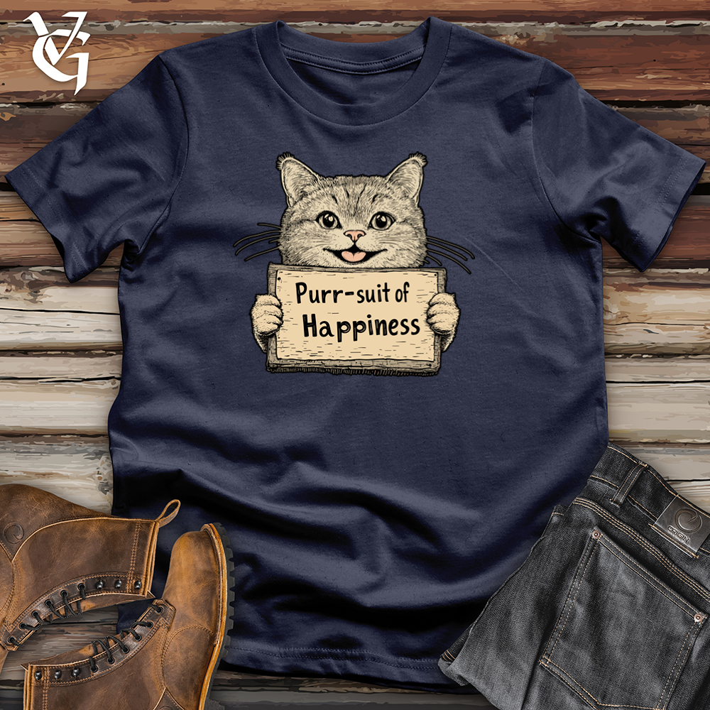 Viking Goods Purr-suit Of Happiness Softstyle Tee Navy / S