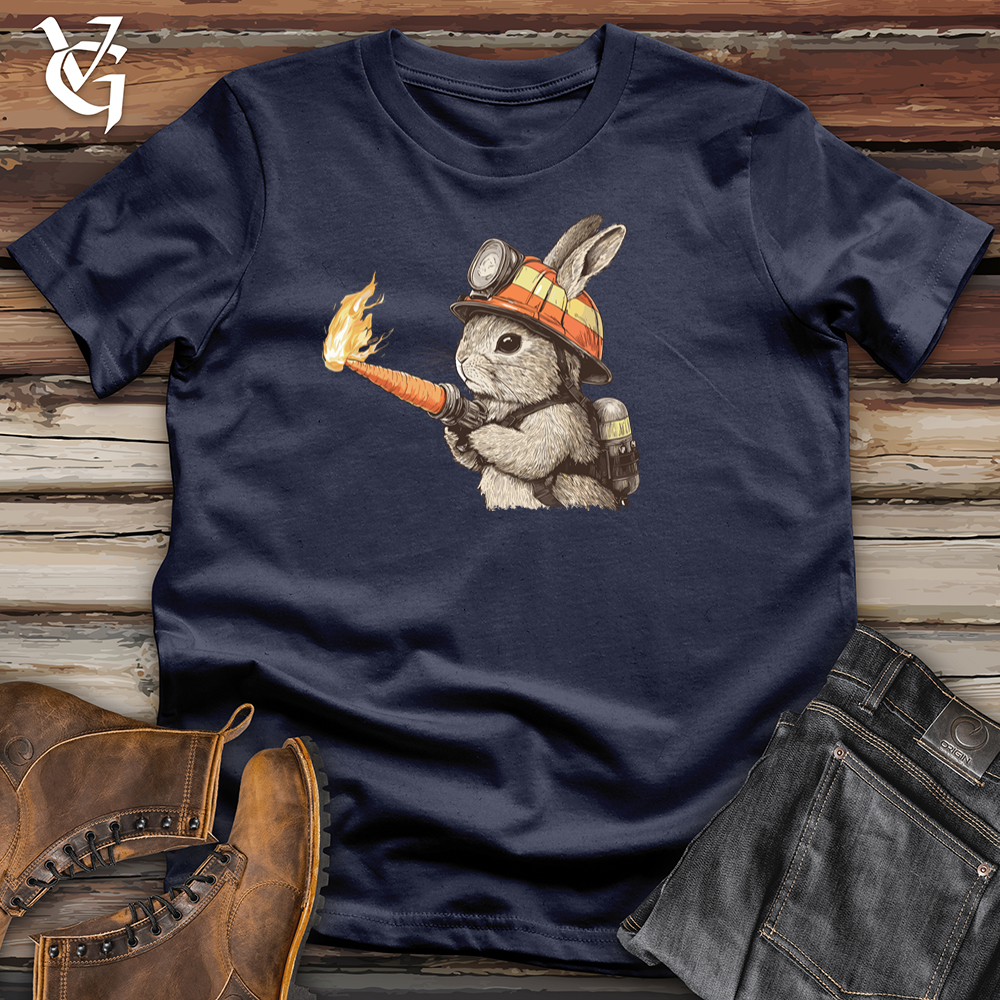 Viking Goods Rabbit Carrot Flames Softstyle Tee Navy / S