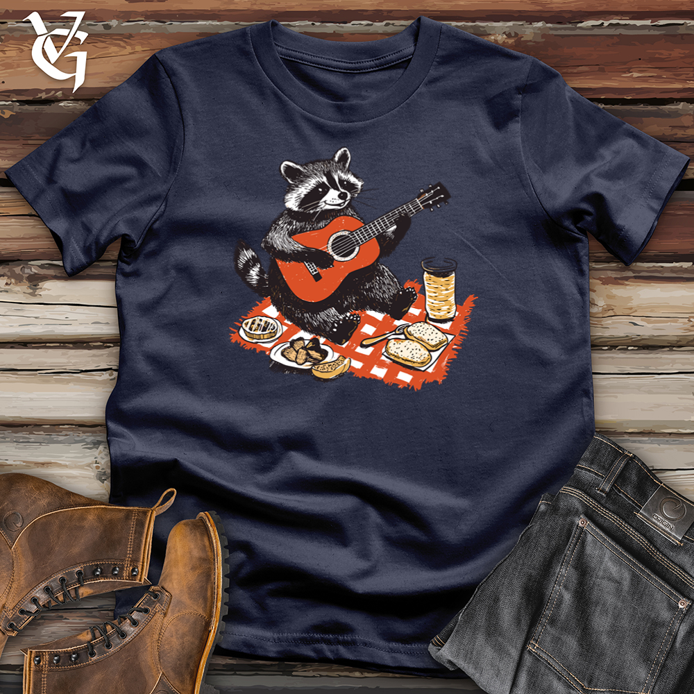 Viking Goods Raccoon Picknick Guitarist Softstyle Tee Navy / S