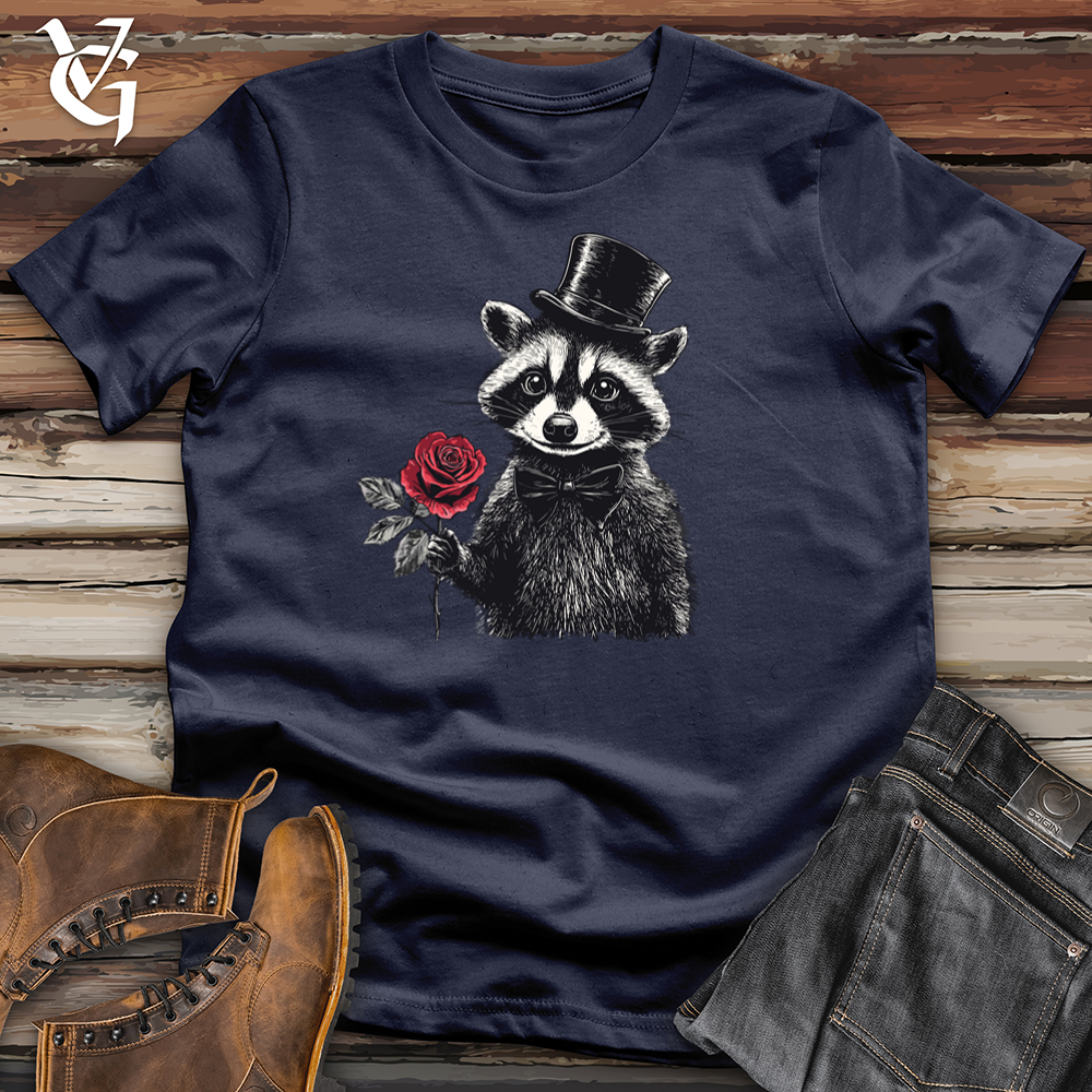 Viking Goods Raccoon Valentine Softstyle Tee Navy / S