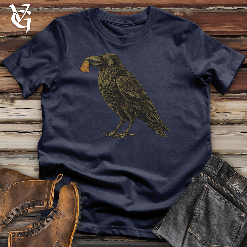 Viking Goods Raven Candy Corn Softstyle Tee Navy / S