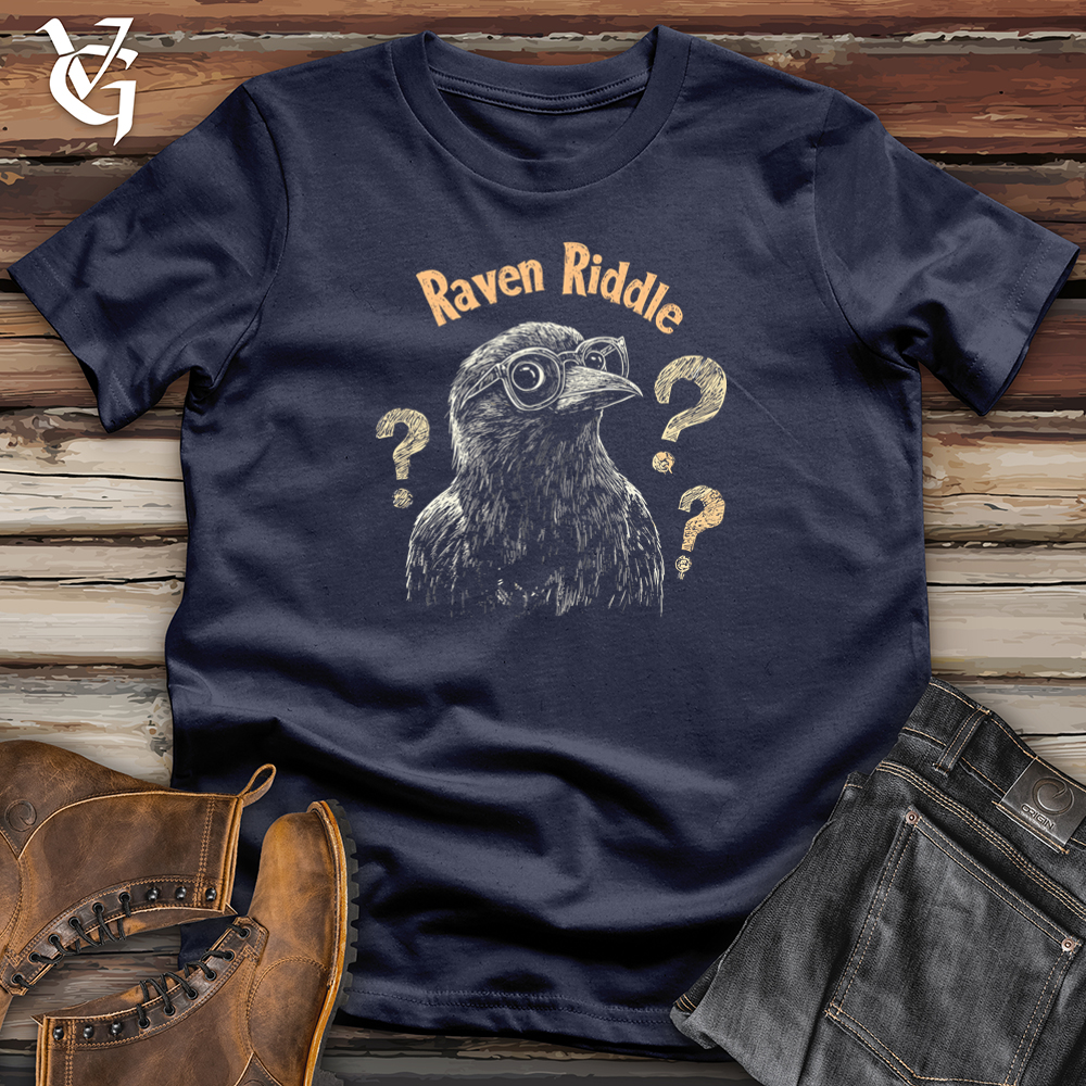 Viking Goods Raven Riddle Softstyle Tee Navy / S