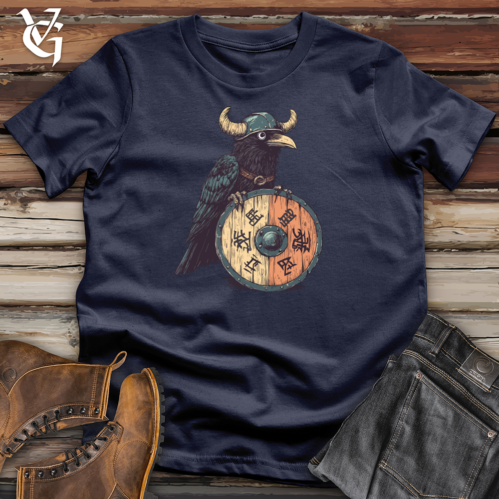 Viking Goods Raven With Shield Softstyle Tee Navy / S