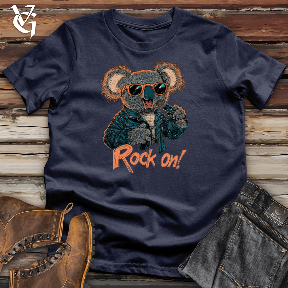Viking Goods Rock On Koala Softstyle Tee Navy / S
