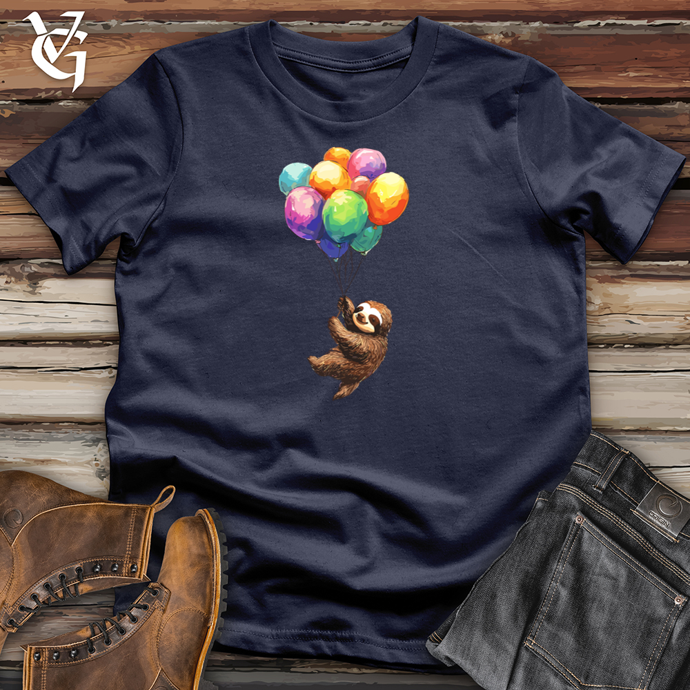 Viking Goods Sloth Balloons Softstyle Tee Navy / S