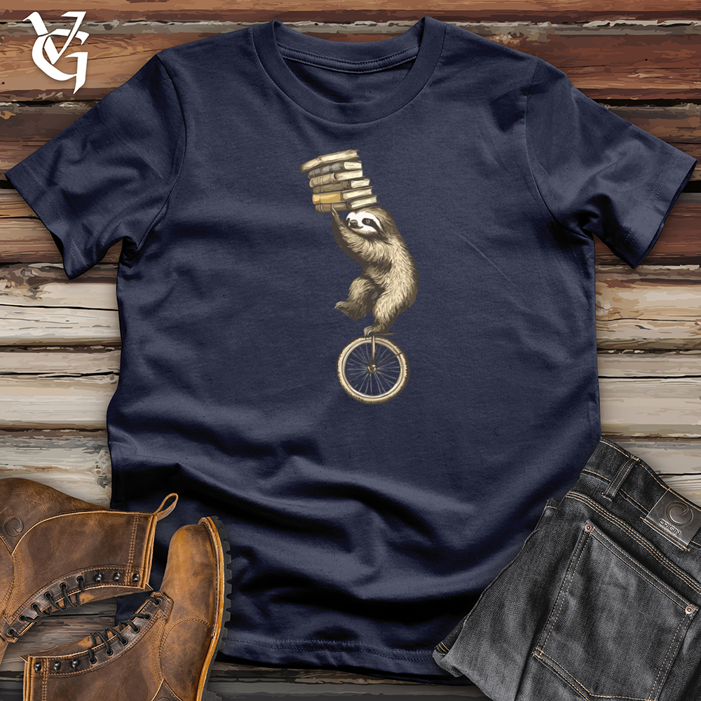 Viking Goods Sloth Unicycle Softstyle Tee Navy / S