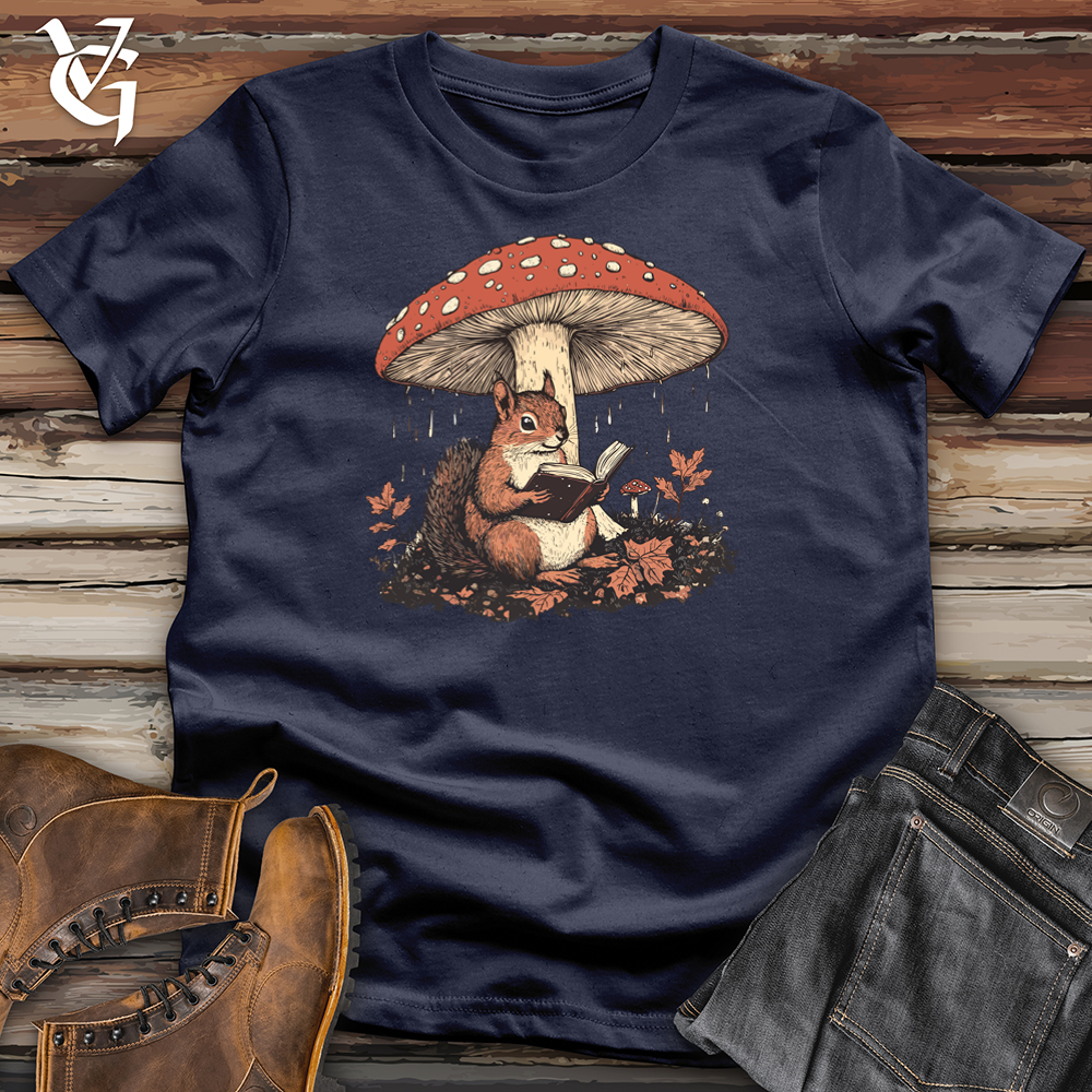 Viking Goods Squirrel Mushroom Read Softstyle Tee Navy / S