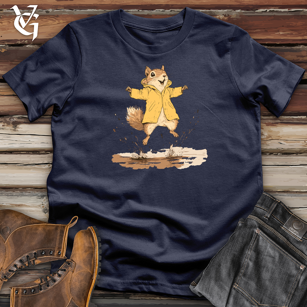 Viking Goods Squirrel Puddles Softstyle Tee Navy / S