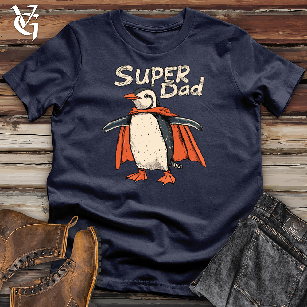 Viking Goods Super Dad Penguin Softstyle Tee Navy / S