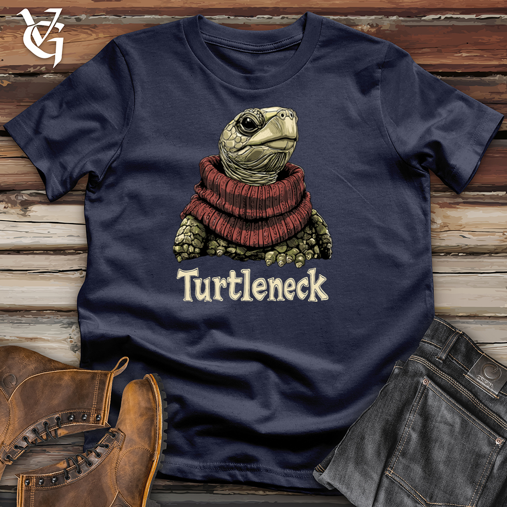 Viking Goods Turtleneck Softstyle Tee Navy / S